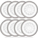 AVLA crystal coaster with raised edge keeps surfaces dry.