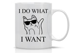 AW Fashions Grumpy Cat Mug front view—durable stoneware for daily coffee.