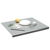 awagas large stainless steel cutting board with lip provides a stable prep surface