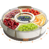 AYauGamA divided tray with lid and handle for organized serving at picnics