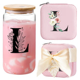 AYGXU initial jewelry box with pink sunflower design keeps jewelry organized and tangle-free