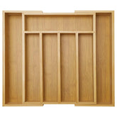 Ayiaren expandable drawer left panel offering extra utensil storage in a roomy kitchen.