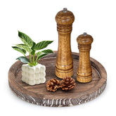 Ayiaren round tray on a coffee table creates a welcoming, organized centerpiece.