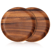 Ayiaren two-pack 10-inch acacia dinner plates for stylish everyday dining