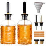Baalaka glass syrup dispenser bottles with 7oz capacity for precise caramel drizzle