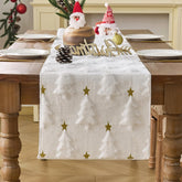 Baccessor faux fur Christmas runner close-up shows soft texture.
