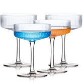 BACLIFE handblown crystal coupe glasses highlight clarity for elegant cocktails