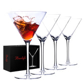 BACLIFE handblown crystal martini glasses set of four enhances cocktail presentation