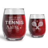 Bad Bananas tennis gifts stemless wine glass 21 oz for post-match toasts