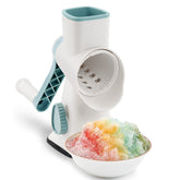 Badelite rotary ice shaver with handle crank for quick shaved ice.
