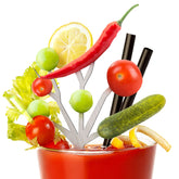 Baderke Bloody Mary tree-branches skewers elevate drink presentation with durable stainless steel.