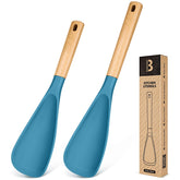 Badiano turquoise 11.4-inch spatula spoon for versatile stirring and serving on nonstick cookware.