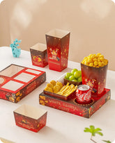 Baffect movie-night snack tray set for organized portions during family viewing