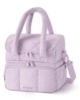 BAGSMART lavender purple exterior with double-deck design for work