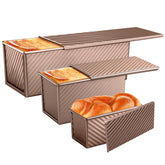 BAISHUN Pullman loaf pan 0.5lb with lid for compact loaves and uniform slices.