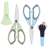 Baitool heavy-duty scissors with blue and green handles for comfortable cutting.