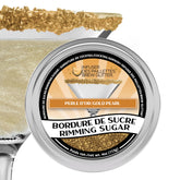 Bakell Brew Glitter Gold Rimming Sugar in bar tin ready for seamless cocktail garnishes.