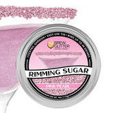 Bakell Brew Glitter pink rimming sugar adds shimmering color to cocktails for mojitos and martinis