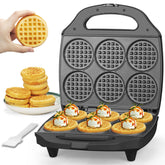 Baker's Friend Multi Mini Waffle Iron cooking six waffles at once for family mornings.