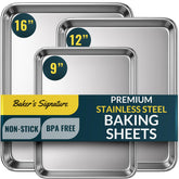 Baker's Signature 9-inch baking sheet for small-batch baking and precise portions.
