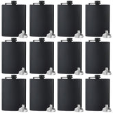 BALABALA hip flasks 8oz matte black full set, perfect for wedding party gifting.