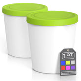 BALCI premium ice cream container front view in green showing 1 quart capacity