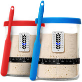 BALCI Premium Sourdough Starter Jar blue wide-mouth for easy ingredient handling