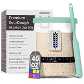 BALCI Premium Sourdough Starter Jar with wide mouth for easy handling.