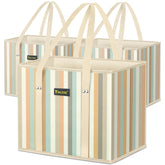 BALEINE 3Pk reusable grocery bags with reinforced bottom for sturdy loads