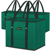 BALEINE 3Pk foldable green bags for easy, clutter-free shopping.