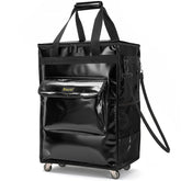 BALEINE reusable grocery bags on wheels, front view, easy grocery rolling