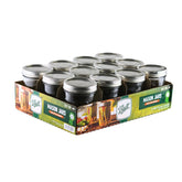 Ball 16oz wide-mouth jar with lids and bands for secure storage.