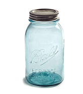 Ball Perfect Mason 32oz vintage aqua jar highlighting classic design for decorative storage.