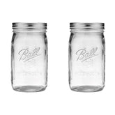 Ball Quart wide-mouth jar 2-pack with silver lids for versatile storage