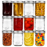 Ball regular-mouth 8oz jar with lids for easy sealing and pantry storage