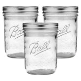 Ball wide-mouth 16oz jar set with lids and bands for easy canning and storage