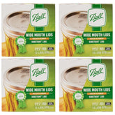 Ball wide-mouth lids secure seal for durable jar preservation.