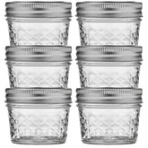 Ball wide-mouth quilted crystal jar 4oz with lids and bands for canning.
