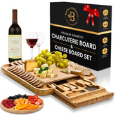 Bambüsi charcuterie board gift set with drawer, ideal for stylish entertaining.