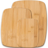 Bambüsi bamboo cutting board 13x9-5 top view highlighting a knife-friendly prep surface
