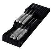 Bambüsi in-drawer knife block keeps knives neatly organized in your drawer.