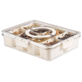 Bandesun divided serving tray with lid and handle for easy transport.