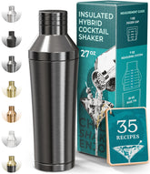 Bare Barrel insulated cocktail shaker set with double-wall design for sweat-free hands and chilled drinks.