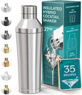 Bare Barrel insulated shaker in silver for precise, cooling pours.