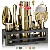 Bare Barrel mixology kit display with all bartender tools ready.