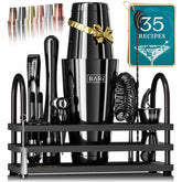 Bare Barrel mixology kit with chrome shaker for professional home cocktails