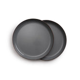 Barebones enamel deep plate slate gray showcases timeless design for daily meals.