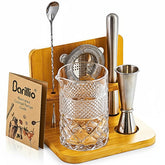 Barillio 24oz crystal mixing glass with weighted base for steady pours.