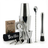 Barillio weighted Boston shaker with strainer for precise at-home cocktails