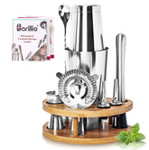 Barillio Elite Mixology Kit stand showing organized storage for home bartending sessions.